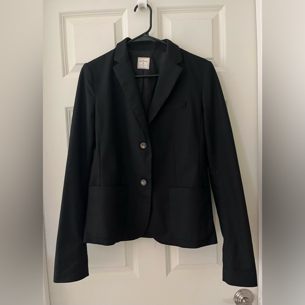 Women’s GAP The Academy Blazer True Black double button front pockets size 8T